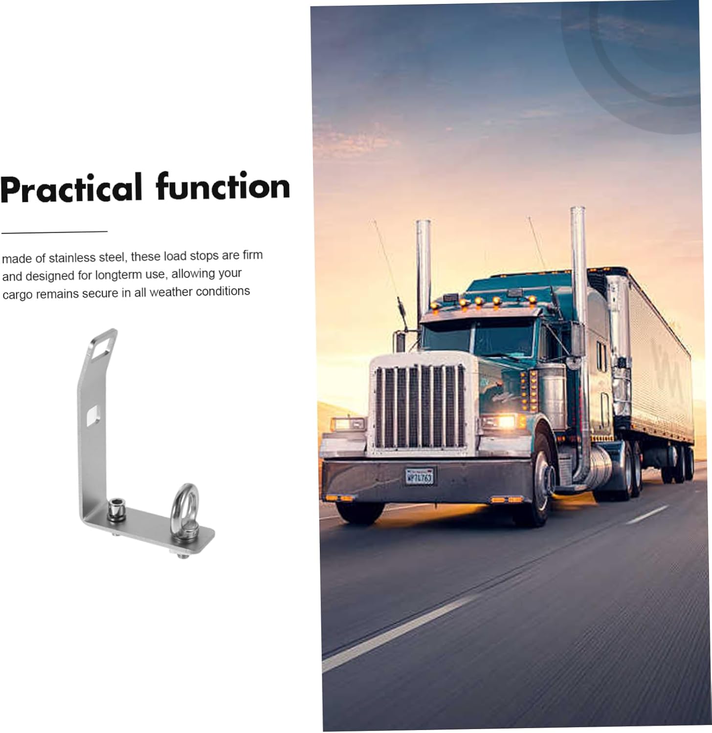 4sets Stainless Steel Load Stops for Truck Rooftop Racks Adjustable T-slot Design for Secure Transport of Ladders Kayaks and Snowboards and Versatile Cargo Management