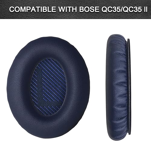 Miniatura 2 de Almohadillas de repuesto para Bose QuietComfort 35 35 II 15 25 (qc 35 25 15QC35 ii), fundas para auriculares, algodón con memoria de alta densidad,