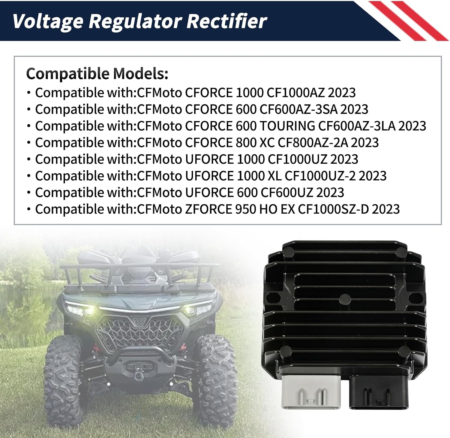 5Pin 12V Voltage Regulator Rectifier 9DSV-151000-4000 Fit for CFMoto CFORCE 600/800/1000 2023 for UFORCE 600/1000 2023 for ZFORCE 950 HO EX CF1000SZ-D 2023