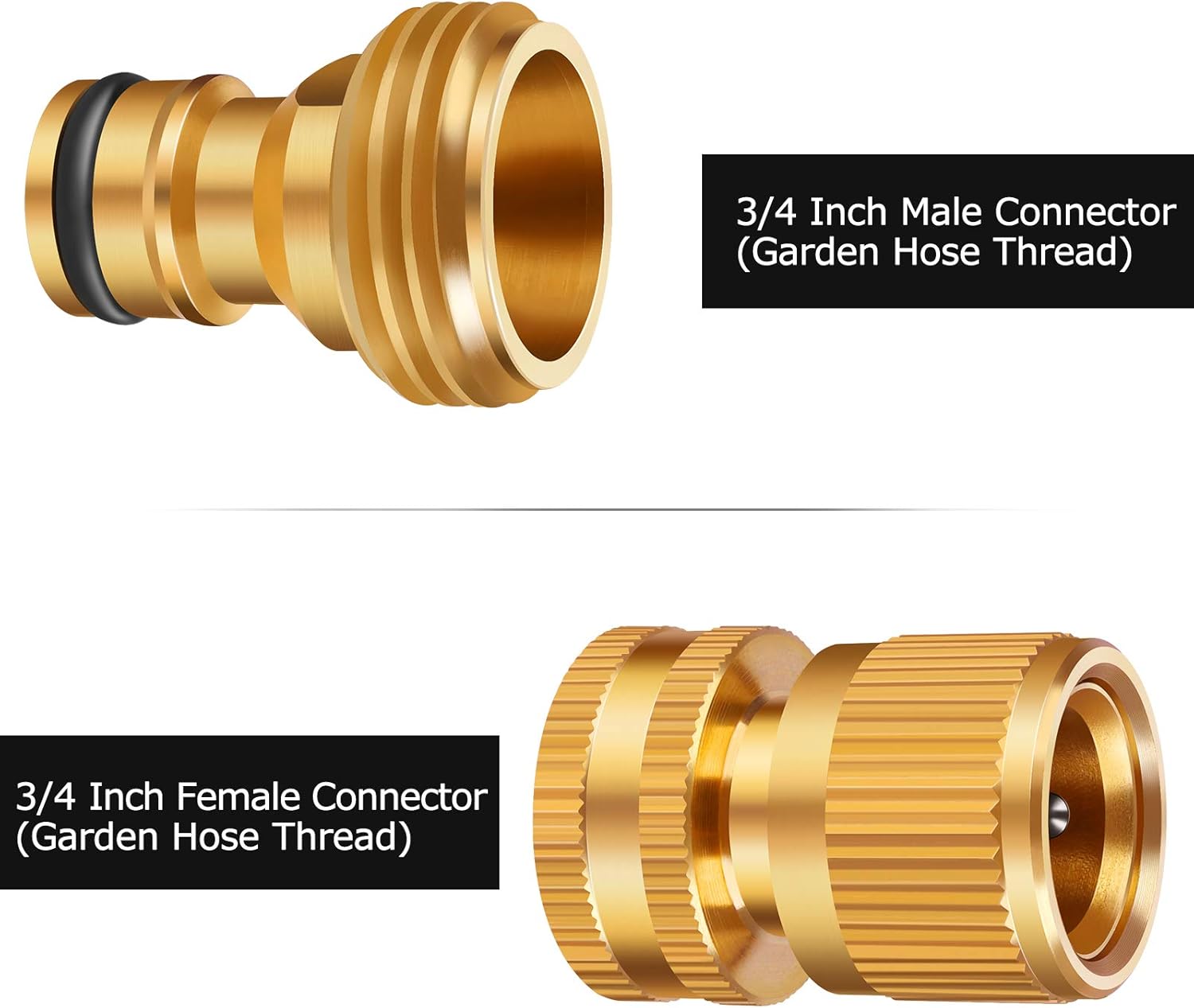 Keeswin 3Pack 3/4'' Garden Hose Quick Connect Solid Brass Quick Connector Garden Hose Fitting : Patio, Lawn & Garden