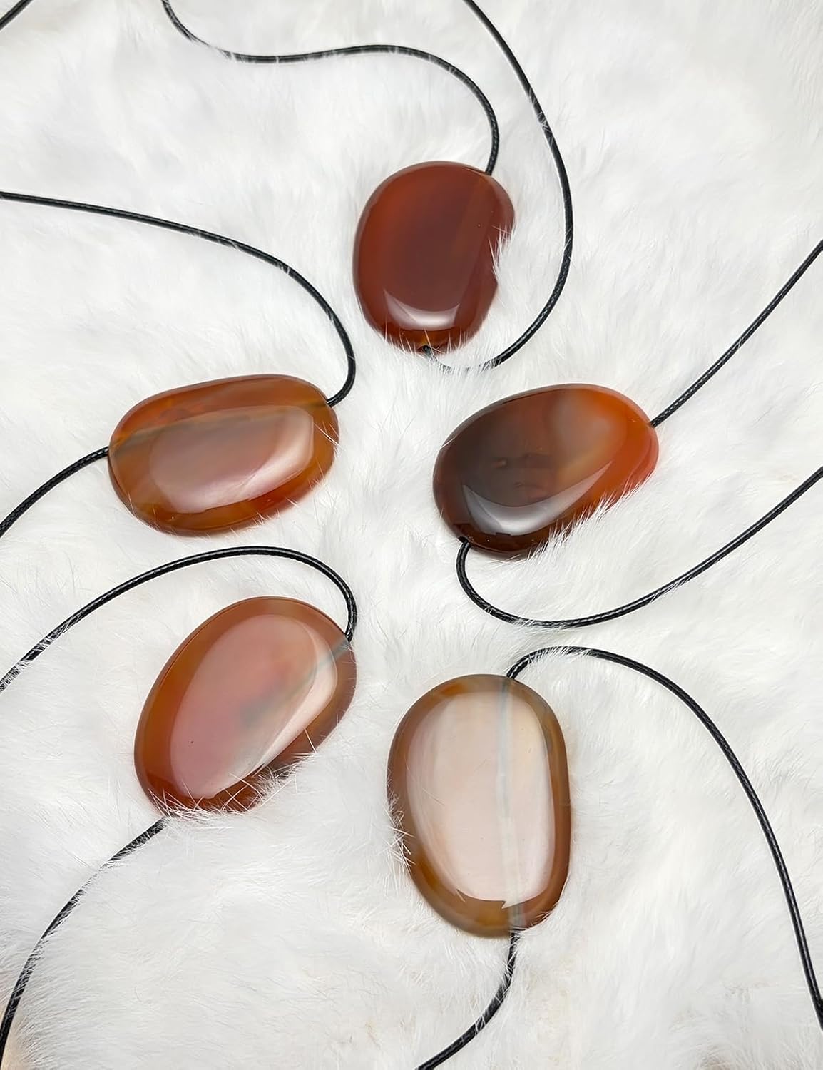 Chunky Gold Pebble Pendant Necklace for Women, Minimalist Charm on Adjustable Black Cord, Statement Bean Necklace Jewelry