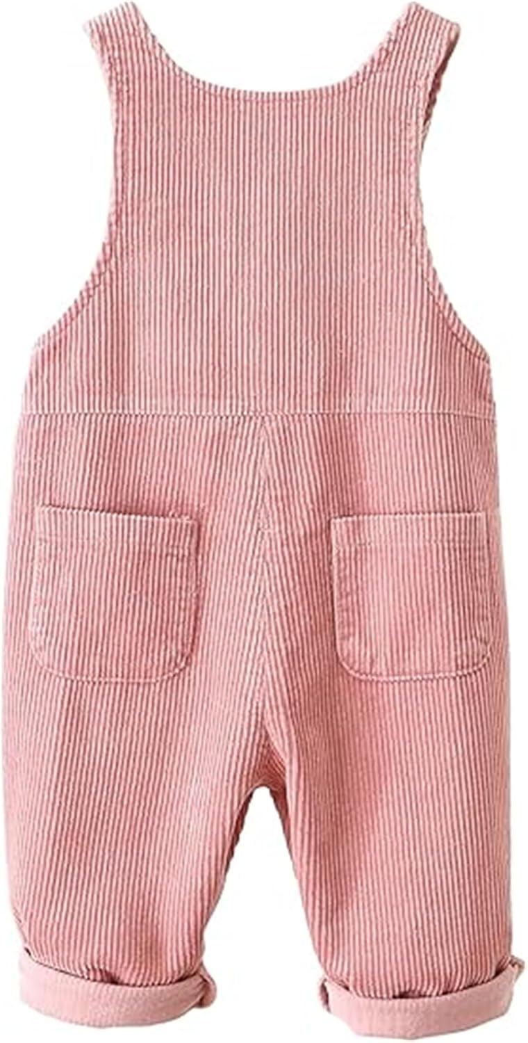 Newborn Baby Girls Boys Corduroy Bib Overallsbodysuit Romper Overalls Loose Jumpsuit Clothes