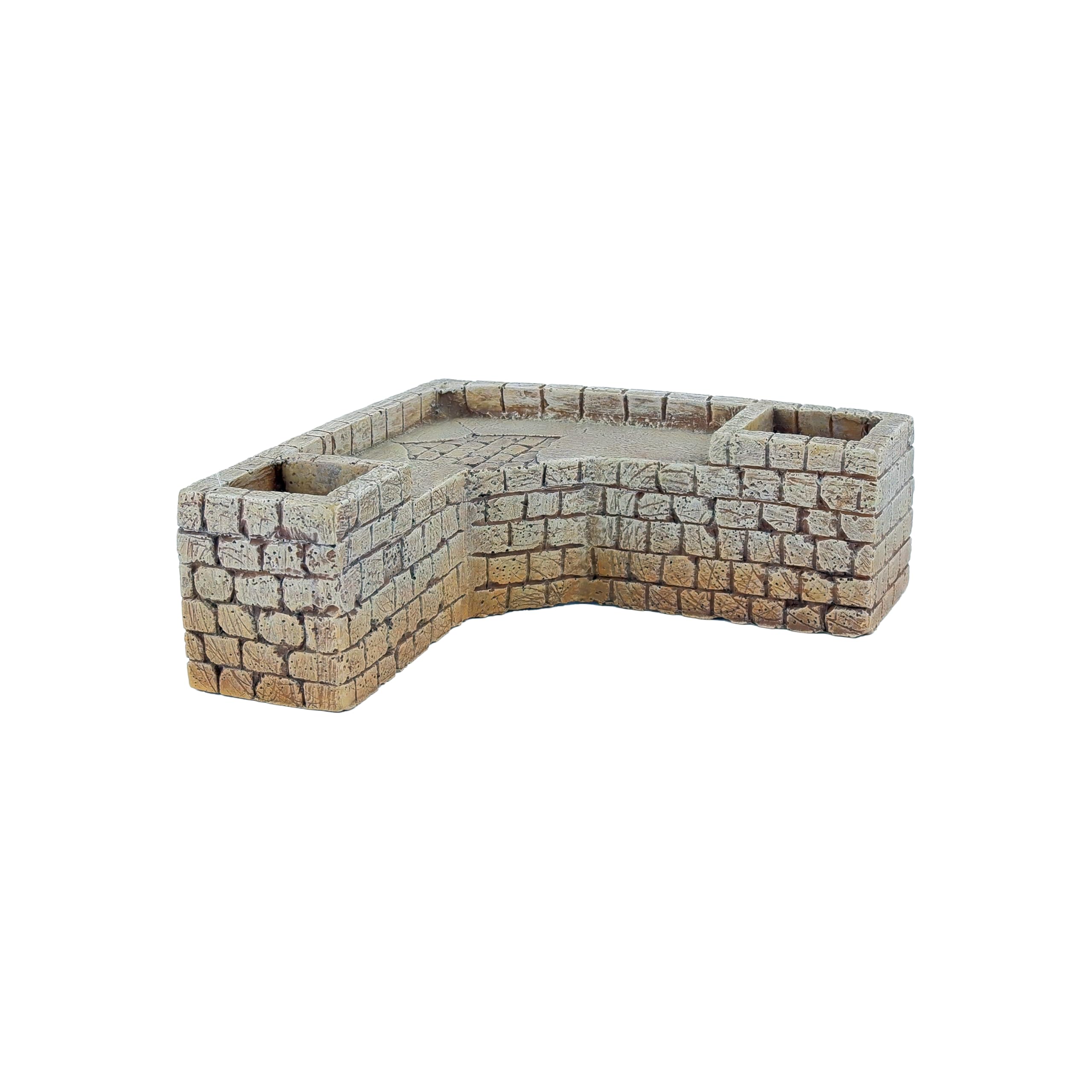 CLASSIC Swim Through Under Gravel Aquarium Corner Shelf Small Brown 143 x 140 x 50 mm | Natural Rock-Look Fish Tank Ornament | Safe Resin Decoration for Freshwater Aquariums