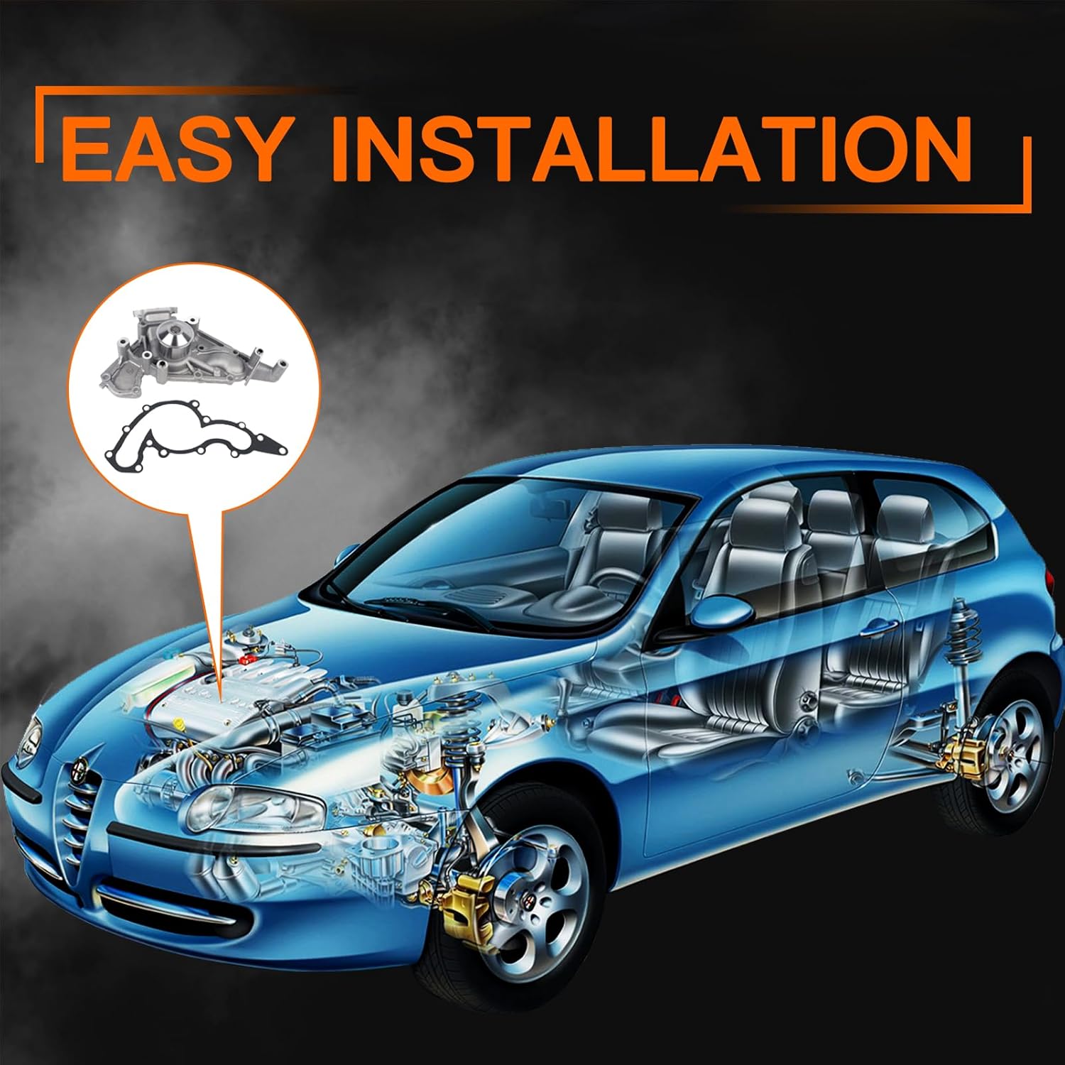 PAROD Timing Belt Kit with Water Pump fit for Lexus GS400 GS430, GX470, LS400, LS430, LX470, SC400, SC430, Toyota 4Runner, Land Cruiser, Sequoia Tundra 4.0L 4.3L 4.7L V8 Replaces # TKT021 TCKWP298