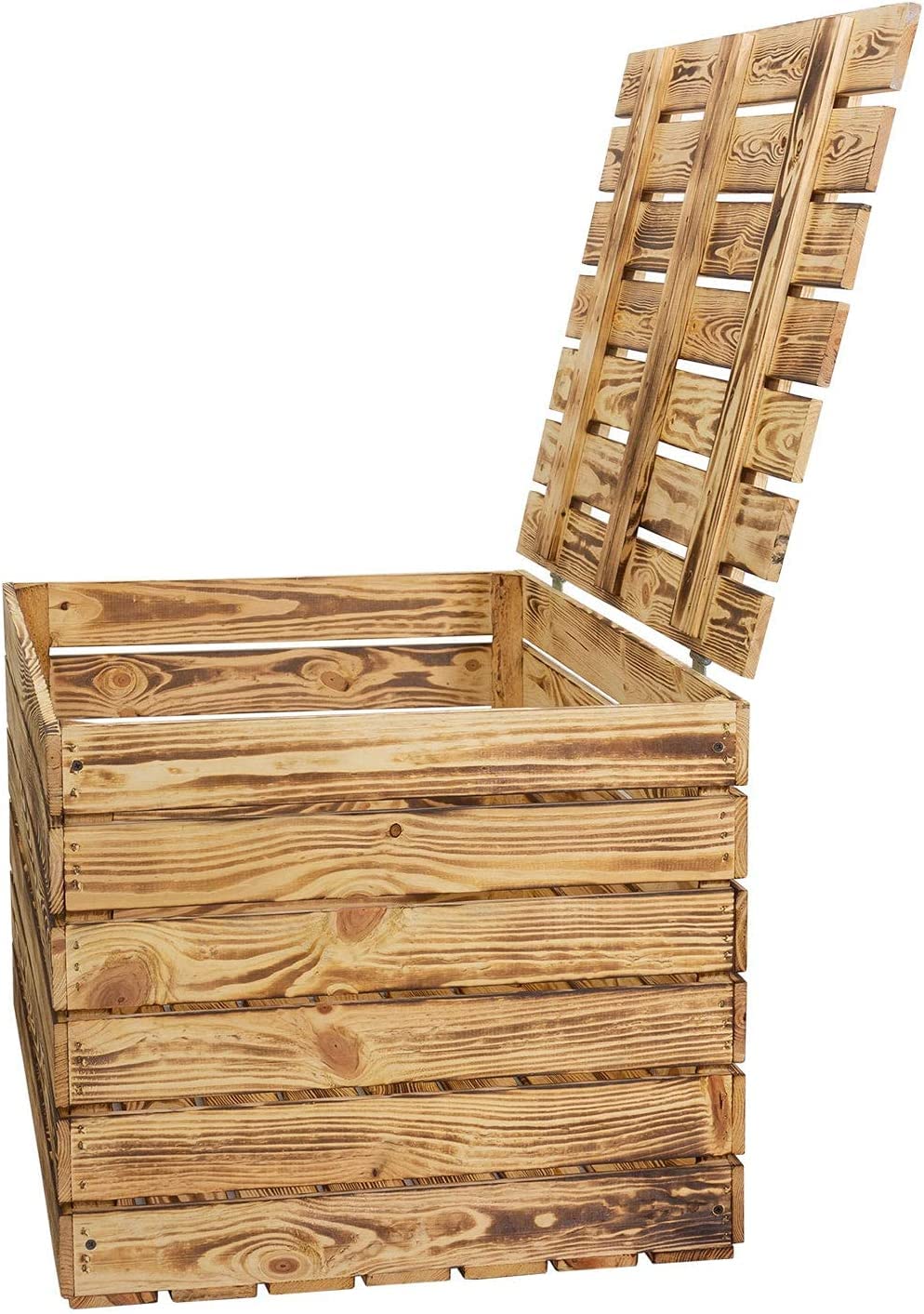 Cassapanca Fatta A Mano Cassapanca In Legno Abete Massello 100x40x50h - Baule Contenitore Su Misura Mobile Fatto A Mano Italia - 4