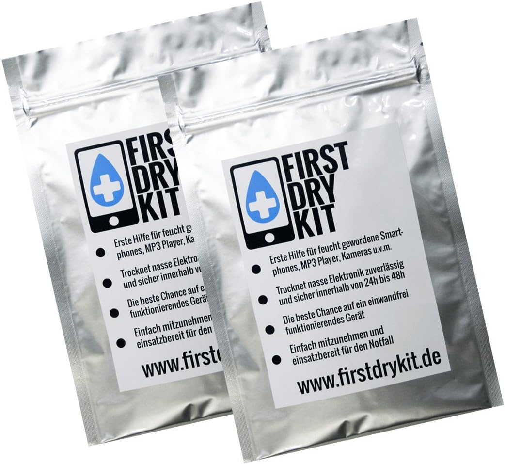 FirstDryKit - water damage to the mobile phone - First Aid for fallen into the water and become wet cell phones, iPhone, Galaxy, Nexus, HTC, Smartphones - First Dry Kit - 23 x 15.5 cm