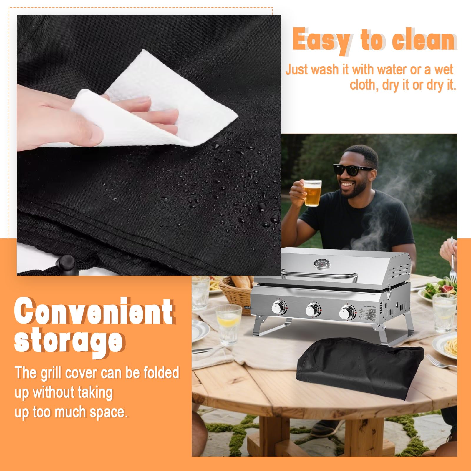 Funda impermeable para barbacoa Ninja Artisan Electric Grill - Protector de horno de pizza al aire libre, 53 x 43 x 31 cm, resistente a la intemperie, al polvo, para todas las estaciones
