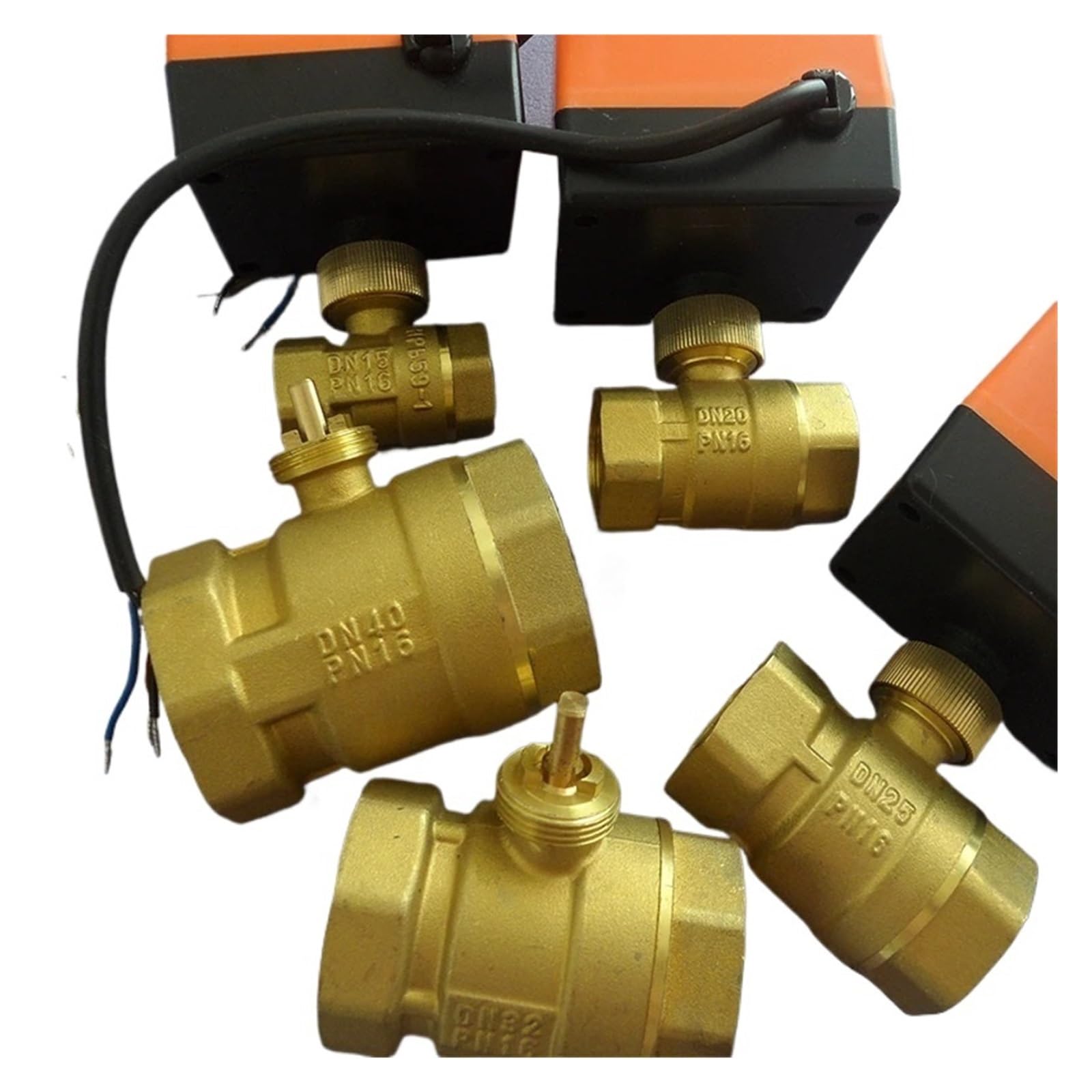 Valve motorisée Vanne à boisseau sphérique motorisée à actionneur 1/2", 3/4", 1", 2", 220 V, 110 V, 24 V, 12 V, 3 fils, 2 voies, en laiton, vanne d'arrêt(DN25,220VAC_2 WAY)