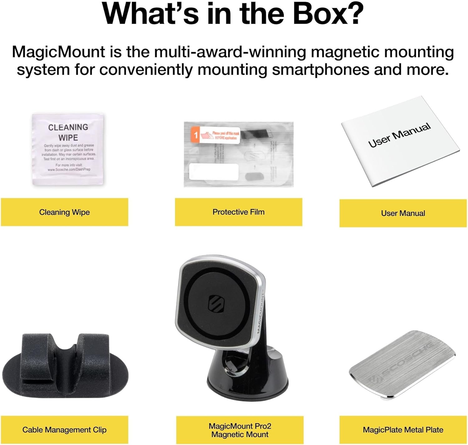 Scosche MP2WD-XTSP MagicMount Pro2 Magnetic Car Phone Holder - Ultimate Magnetic Car Mount for Windshield or Dashboard with Suction Cup - Compatible with MagSafe, iPhones, Galaxy, Pixel & Smartphones - Image 7