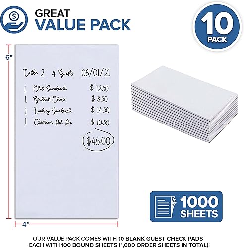 Miniatura 2 de Bloc de notas en blanco (paquete de 10) - Bloc de notas blancas - Bloc de notas - Papel para arañazos de escritorio pequeño - Papel de notas de 4 x