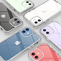 Vista 6 de Diaclara Diseñada para iPhone 12/12 Pro, cuerpo completo resistente con protector de pantalla integrado sensible al tacto, antiarañazos, funda