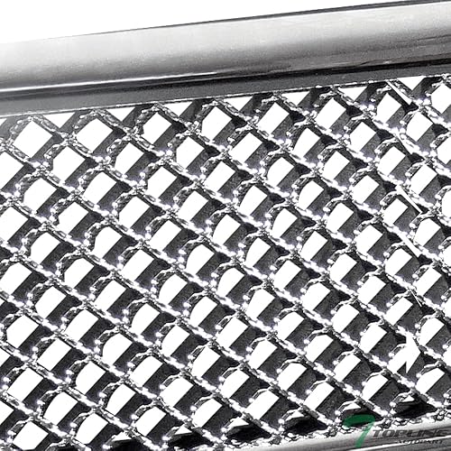 Miniatura 4 de Cubierta de parrilla delantera 2000-2005 compatible con todos los modelos Cadillac Deville | Acabado cromado de lujo estilo malla deportiva estilo