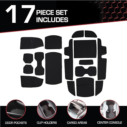 Miniatura 2 de CupHolderHero - Kit prémium de revestimiento para portavasos, Negro sólido