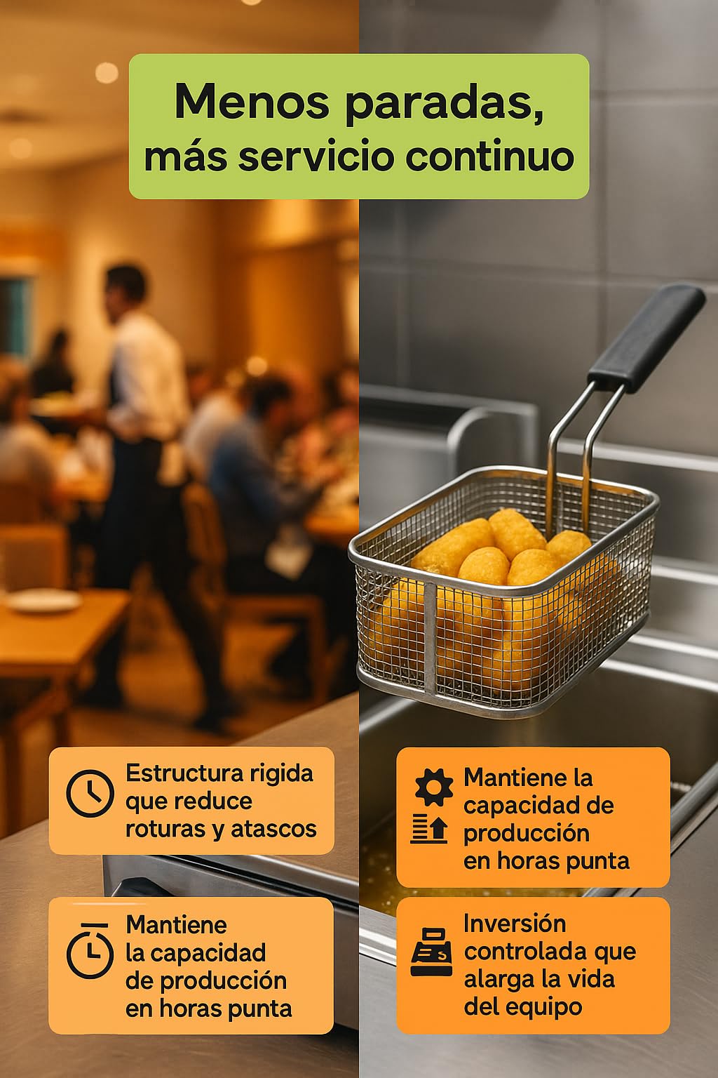 CubetasGastronorm ®- Movilfrit - Cesta Freidora 205x290x125mm Movilfrit - P 907041