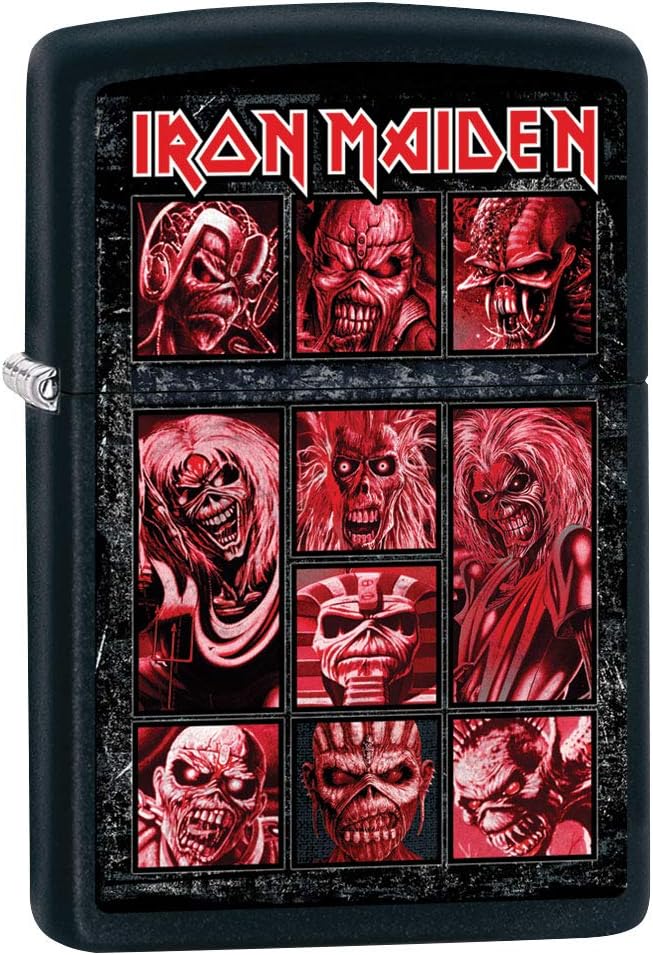 Zippo Lighter: Iron Maiden Collage - Black Matte 80912