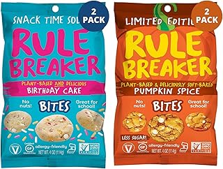 Rule Breaker Snacks Vegan Cookie Bites | Gluten Free  Nut Free and Great for Sch - Compare price
