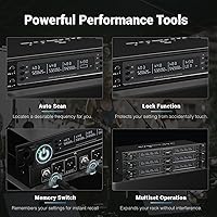 Vista 6 de Phenyx Pro Sistema de micrófono inalámbrico, micrófono inalámbrico de 8 canales, con 8 micrófonos dinámicos de mano, escaneo automático, frecuencias