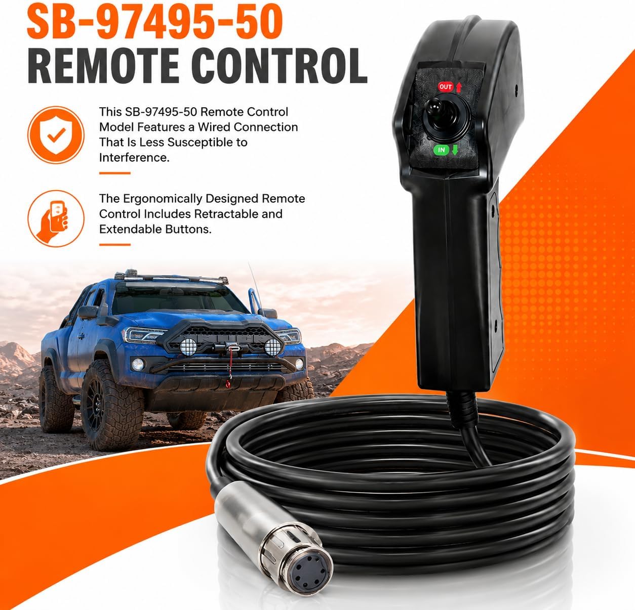 SB97495-50 Winch Remote Control for SmittyBilt XRC & X2O Gen2 Winches