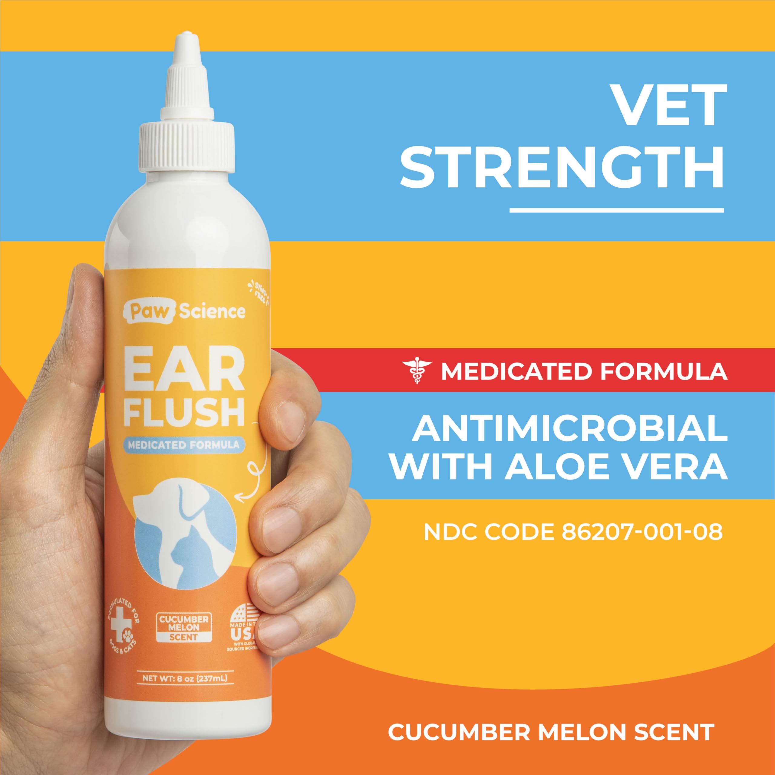 Dog Ear Cleaner - Cat & Dog Ear Infection Treatment - Medicated Pet Ear Wash, Flush, and Cleaning Solution for Dogs and Cats - Remedy for Itchy Yeast Relief - image 2