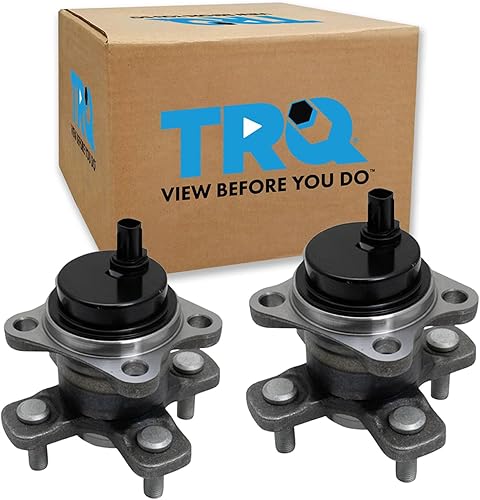 Vista 22 de TRQ Juego de Rodamientos de Rueda y Cubierta de Llanta Trasera para Conductor y Pasajero 2 Piezas Compatible con Infiniti G35 2003-2006 2007 G35