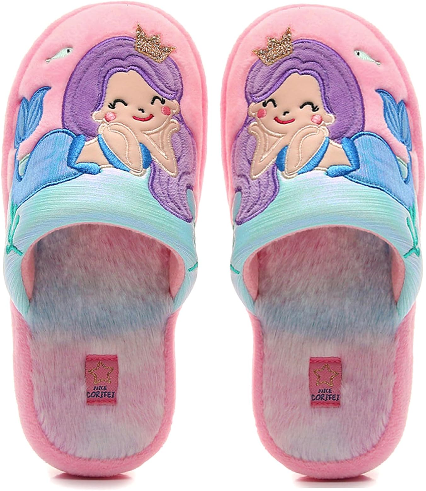 Kids Family Unicorn Slippers Household Anti-Slip Indoor Home Slippers for Girls and Boys