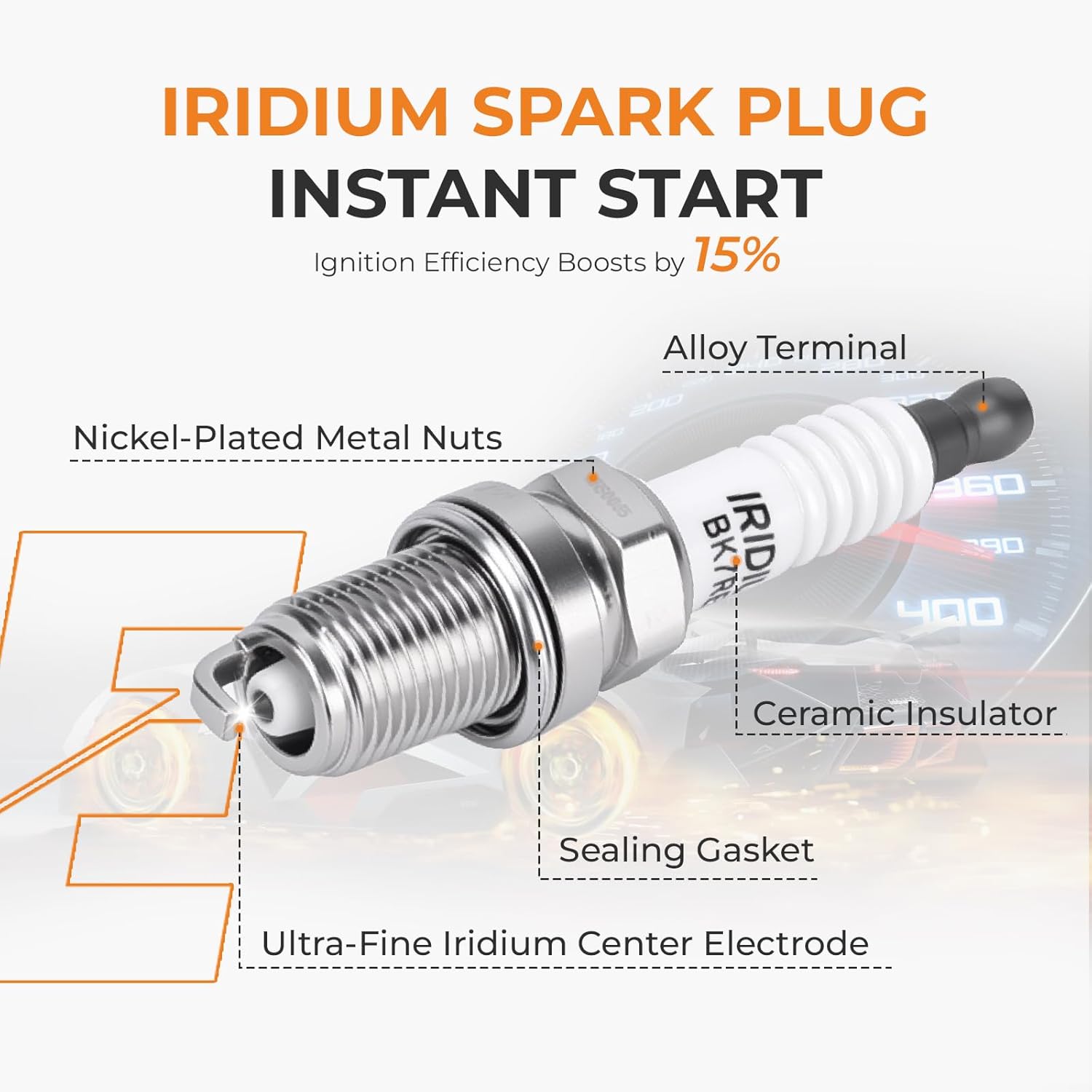 Autoexact Ignition Coil Pack and Iridium Spark Plugs Kit Fit for Chevy 2011-2015 Cruze 2015-2021 Trax 2012-2020 Sonic Cruze Limited Buick 2013-2021 Encore 1.4L, #UF669 2667 1 Set