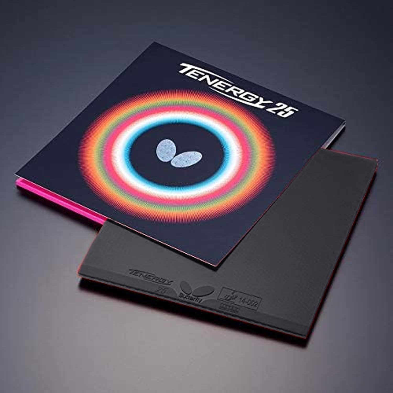 Butterfly Tenergy 25 Table Tennis Rubber Sheet | 1.7 mm, 1.9 mm, or 2.1 mm | Red or Black | Professional Table Tennis Rubbers | 1 Inverted Table Tennis Rubber Sheet