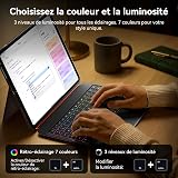 WIWU Coque Clavier iPad Pro 11 Pouces M4/M5 2024/2025,Étui Magnétique 3 en 1 Détachable Clavier Bluetooth avec Support Réglable 7 Couleurs Rétroéclairées (Noir, iPad Pro 11" M4/M5 2024/2025) - 7
