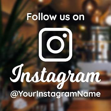 ملصق الفينيل المخصص على Instagram - تخصيص اسم Instagram الخاص بك لنظام التشغيل Windows والأبواب والسيارات - تابعنا على ملصق Instagram