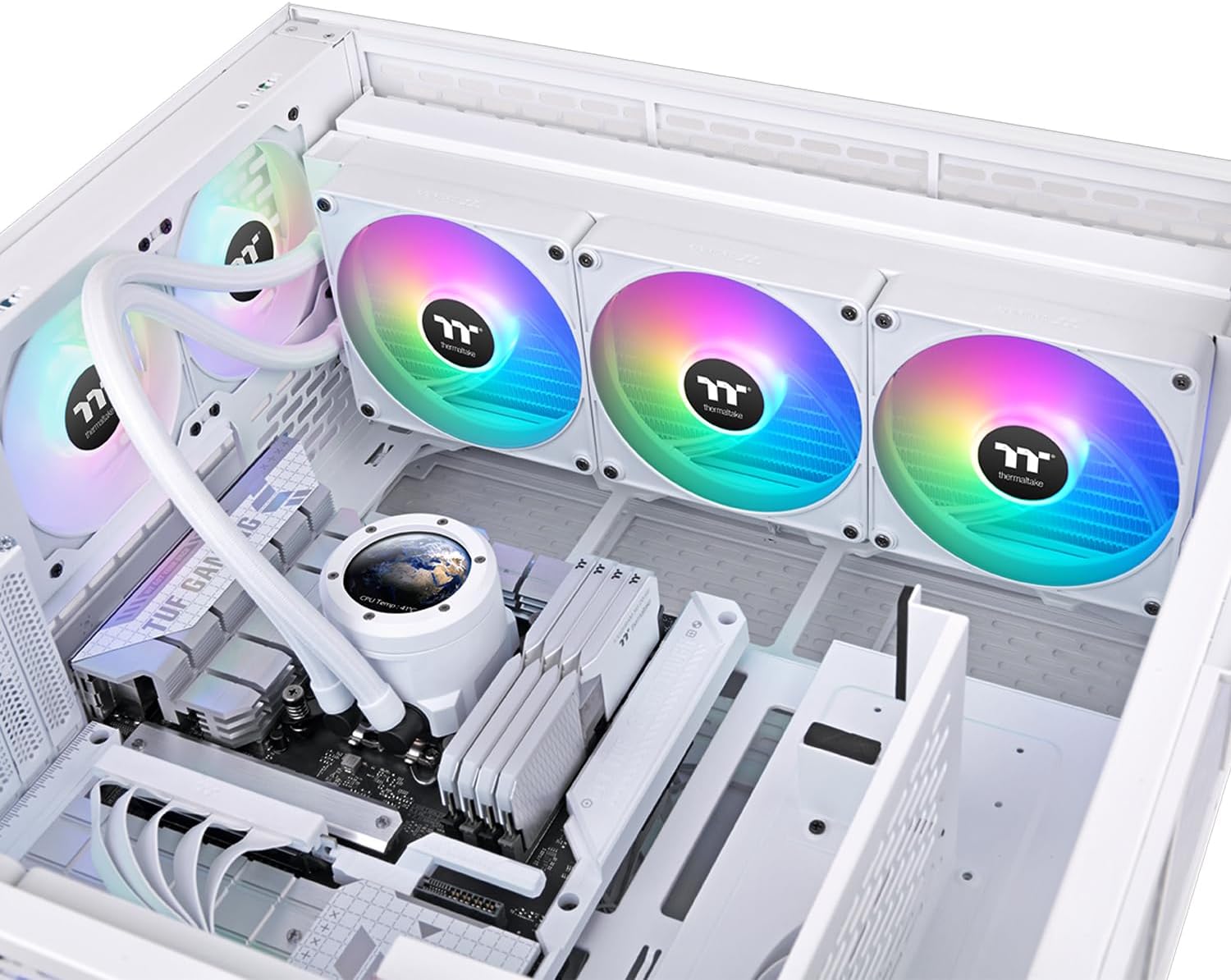 Thermaltake TH420 V2 Ultra EX ARGB AIO Cooler/Snow/Water Block 2.1" LCD/Fan 140 * 3/Magnetic Quick Connection/MB ARGB Sync Control/LCD Software Control/CL-W428-PL14SW-A