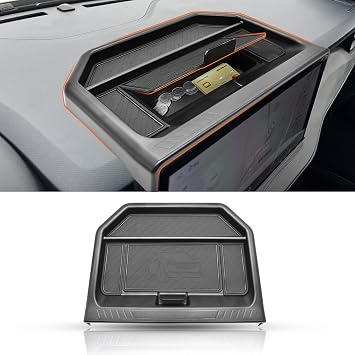 Dashboard Storage Organizer for Ford Maverick 2025 2026 Center Console Insert Tray with Magnetic Lid Hidden Panel Secret Compartment Only for 13.2 inch Screen