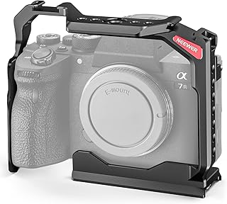 NEEWER Full Camera Cage Compatible with Sony a7R V/a7R IV/a7 IV/a7S III/a1, Aluminum Video Camera Rig with Full Access/Arca Type QR Base for Quick Switch, Compatible with DJI RS Stabilizers, CA004