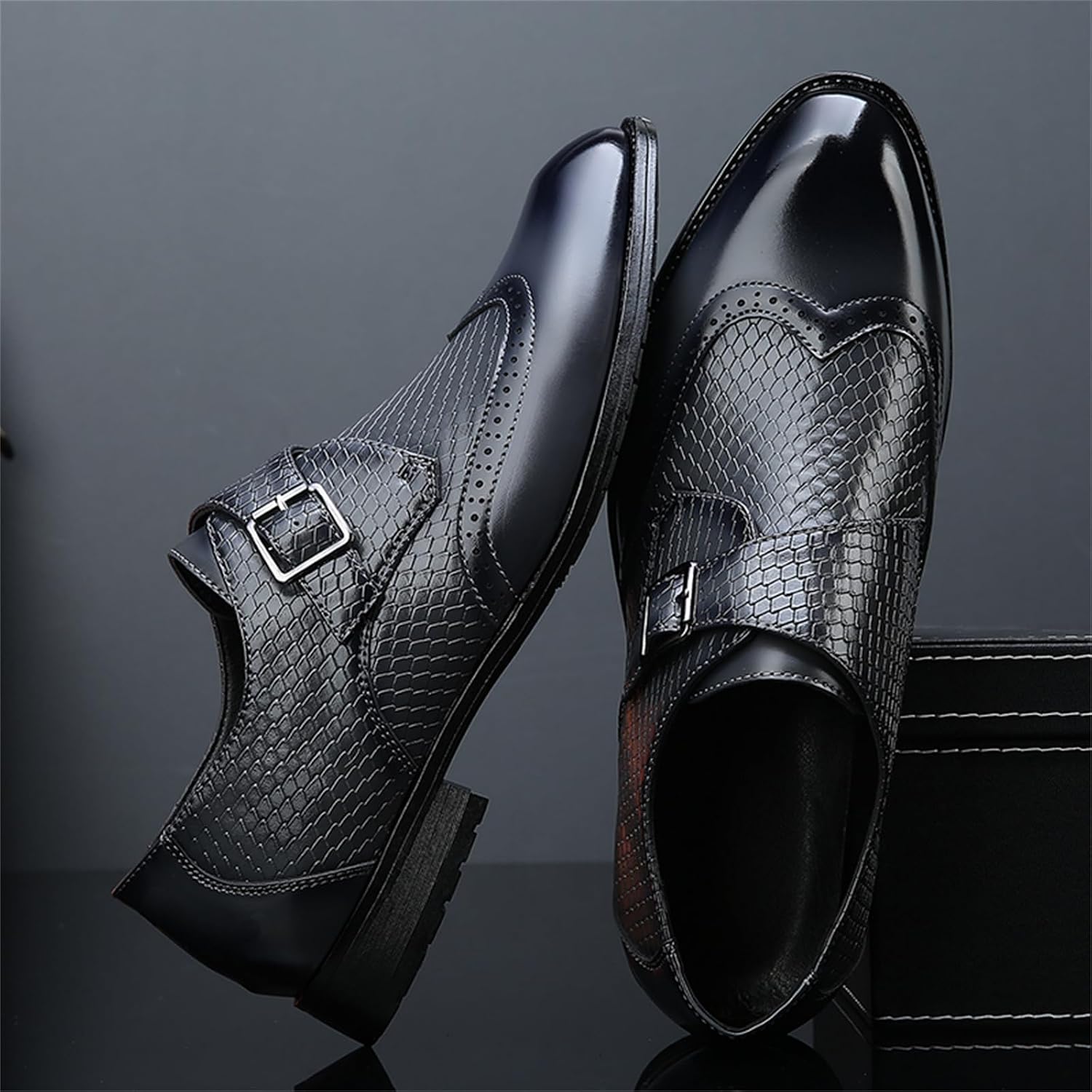 Dress Shoes for Men Wingtip Monk Strap Slip-on Loafers for Men