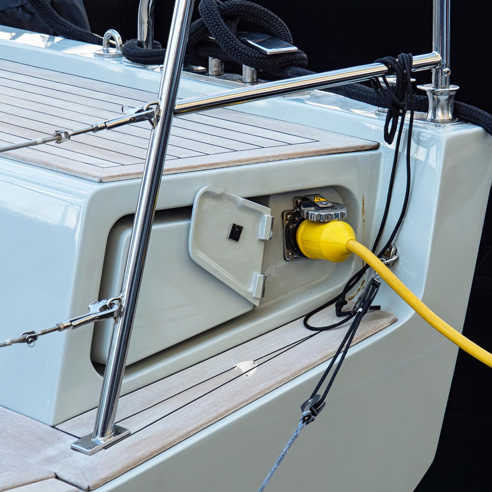 PATIKIL 2-29/32" Coperchio di Sfiato per Cavo in Nylon Marino, Tappo di Sfiato in Plastica a Conchiglia con Viti di Installazione per Yacht, Bianco
