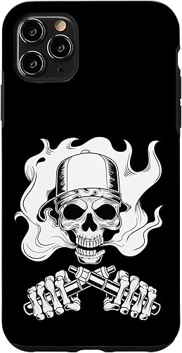 Miniatura 4 de iPhone XXS esqueleto cráneo está vapeando y haciendo vape nubes caso
