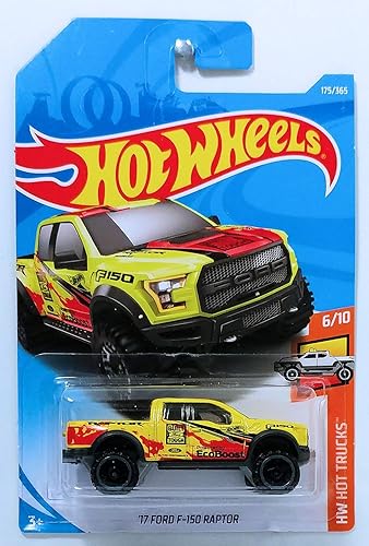 Miniatura 3 de Hot Wheels 2018 50th Anniversary HW Hot Trucks 17 Ford F-150 Raptor 175365 amarillo