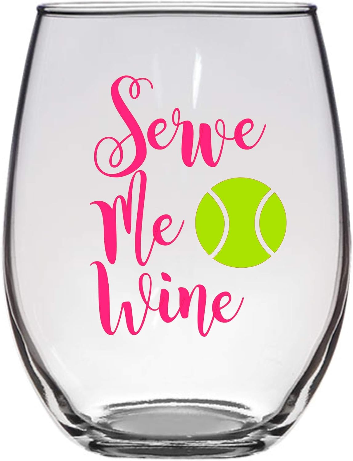 Serve Me Wine Tennis Wine Glass, 21 Oz, Tennis Gift