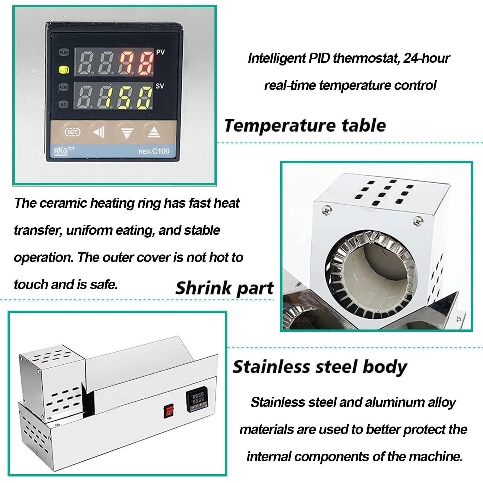 Obkurczarka z Cyfrowym Termostatem i Obudową Inox