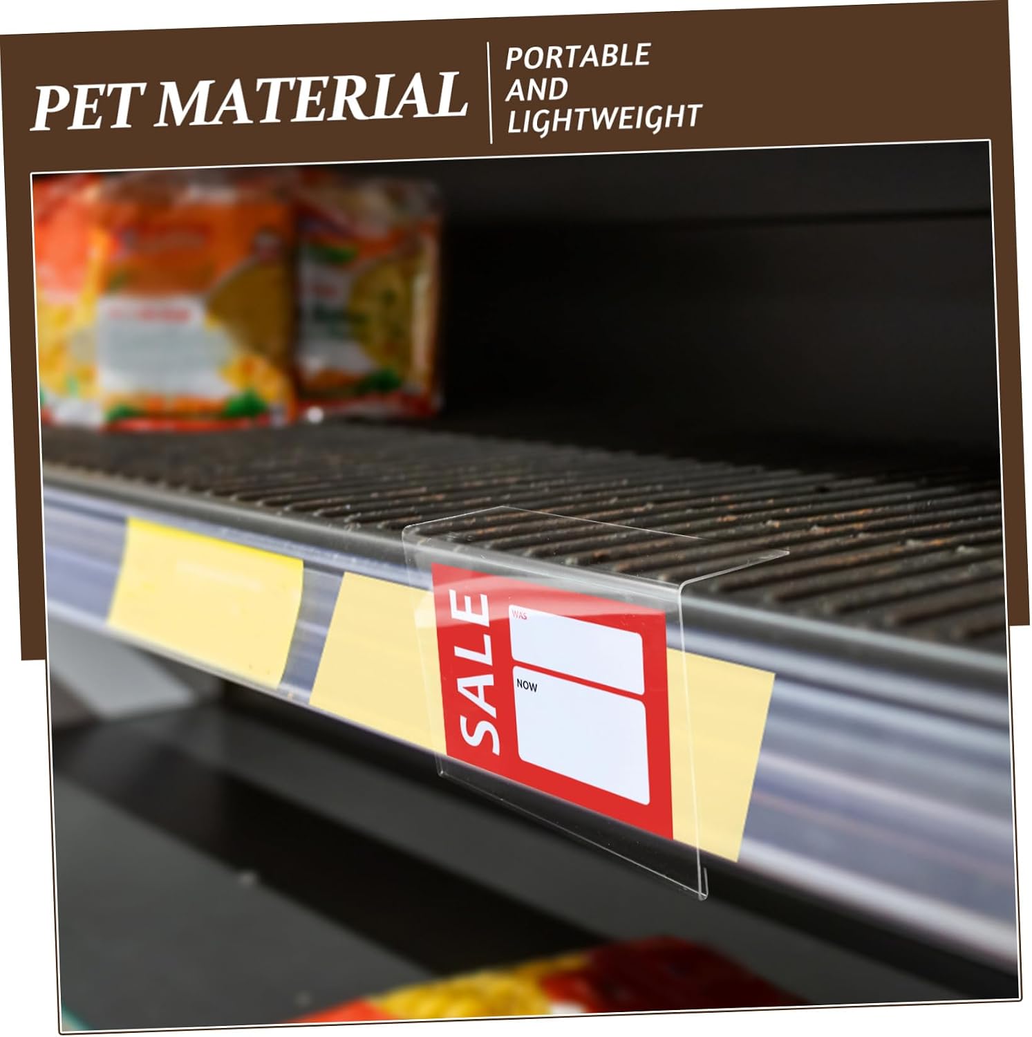 PET Price Label Holder 4pcs for Supermarket Display Signs image 3