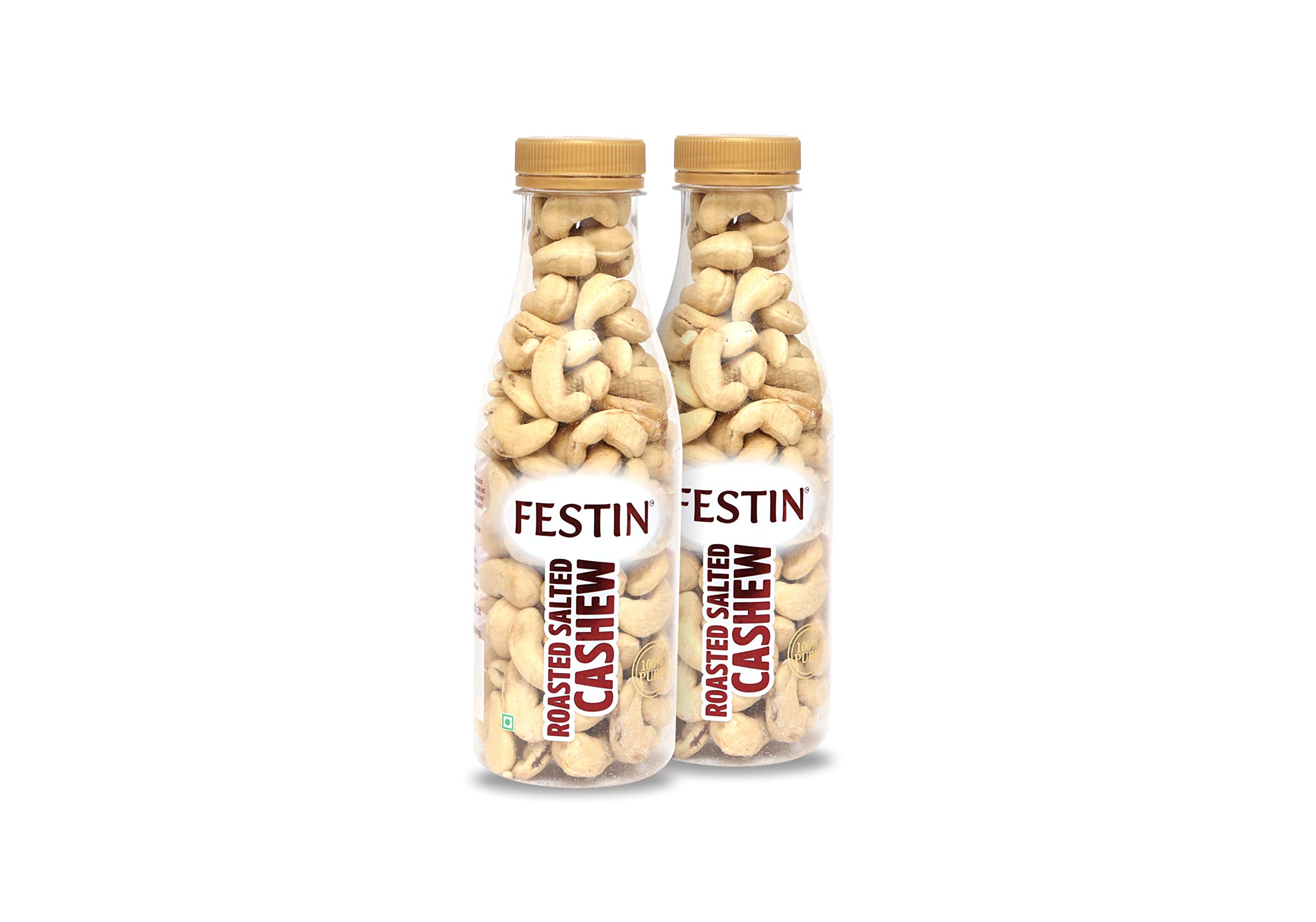 FESTIN Roasted and Salted Cashews Lightly Salted Whole Kernel Cashew Nuts - 230 gm (Pack of 2 X 230 gm)