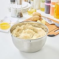 Vista 7 de Restaurantware Met Lux - Cuencos de metal de 6 cuartos de galón, 1 cuenco de harina alemán profunda, resistente a la corrosión, apto