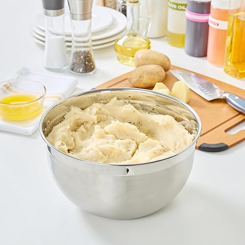 Miniatura 7 de Restaurantware Met Lux - Cuencos de metal de 6 cuartos de galón, 1 cuenco de harina alemán profunda, resistente a la corrosión, apto