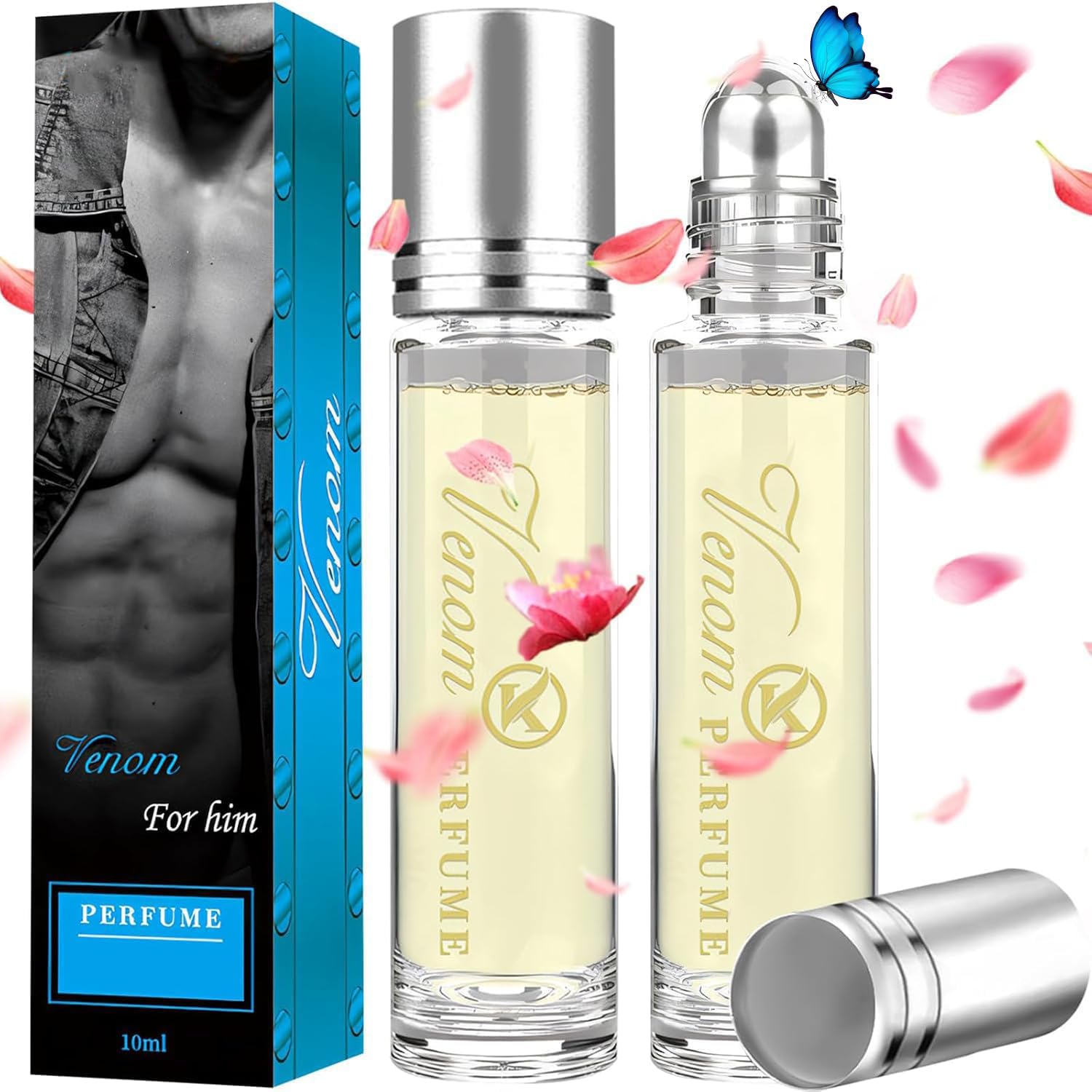 Cologne for Men to Attract Women - Long-Lasting Scent Cupid Cologne for Men - Enhanced Confidence & Attraction Infused Perfume, 2Pcs