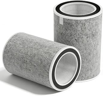 2 Pack HP302 HP201 HP202 Replacement Filter Compatible with Shark HP201 HP302 HP301 HP202 HP232 HC502 AP1000 Air Purifier MAX,Compare to Part # HE2FKBAS, HE2FKBASMB,HE2FKPRO, HE2FKPET, HE3FKPET