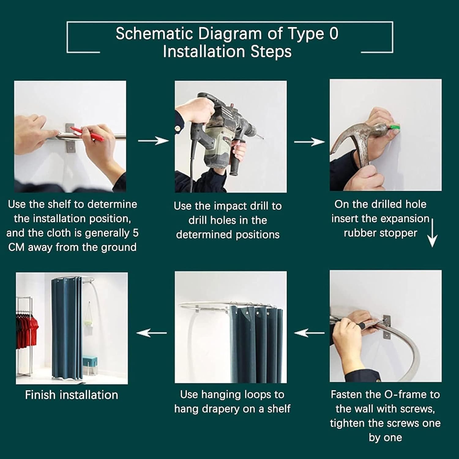 Clothing Store Dressing Room Wall Column Fitting Room Metal O-Shaped Dressing Room Portable Changing Room Suitable for Clothing Stores Offices Shopping（Dark Blue40*90cm