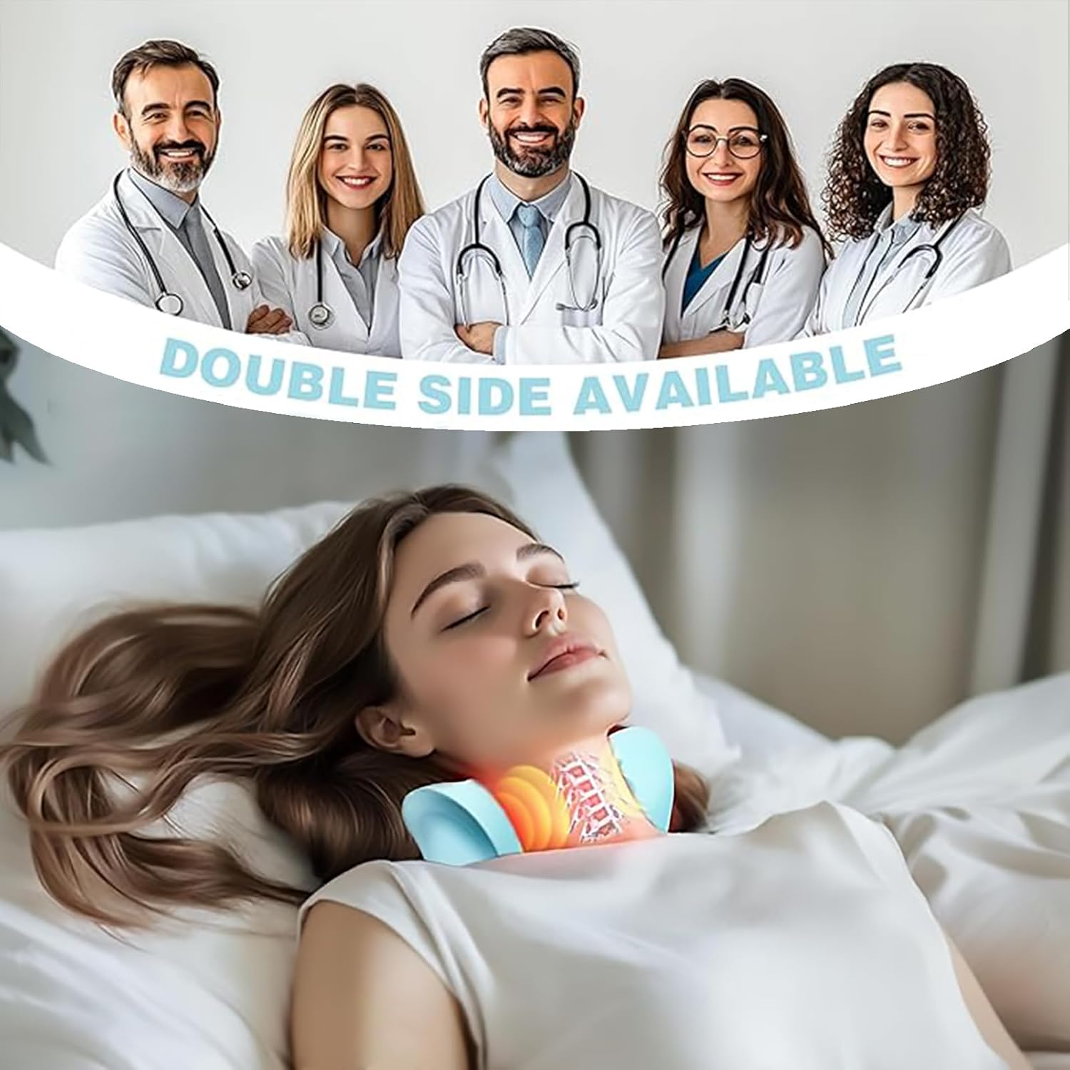 2026 New Neck Massager for Pain Relief and Muscle Relaxation, Portable Neck and Shoulder Relaxer, Electric Pillows with Heat, 26° Angle Cervical Traction Device at Home & Office