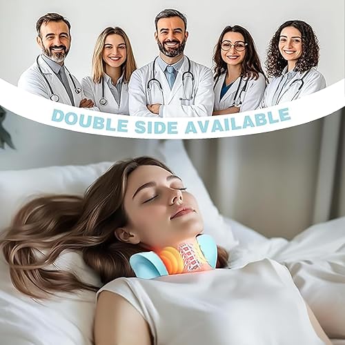 Miniatura 3 de Nuevo masajeador de cuello con calor, almohada eléctrica de relajación de cuello y hombros, dispositivo de tracción cervical en ángulo de 26 para