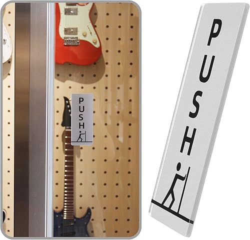 Miniatura 2 de 2 pares de letreros de puerta de acrílico para puerta, autoadhesivos, impermeables, estilo vertical para restaurante, bar, hotel, tienda de