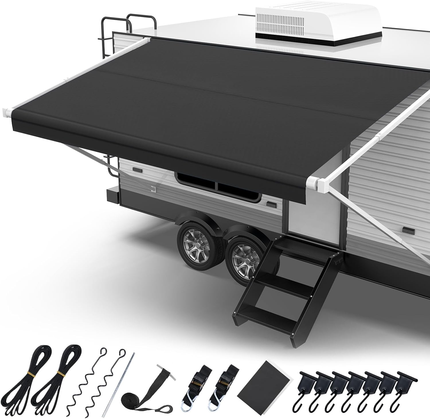 Fonzier RV Awning Fabric Replacement,【Upgraded 280GSM Anti