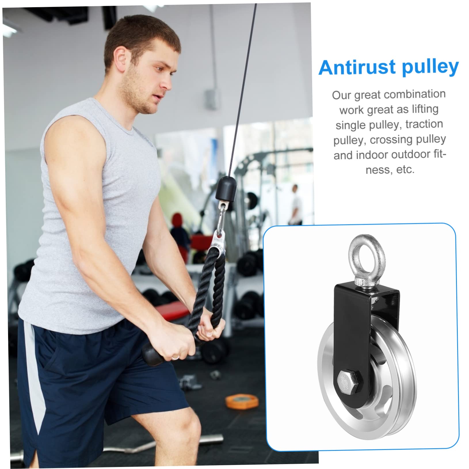 SOLUSTRE 1pezzi Puleggia Girevole per Allenamento Fitness Cuscinetto di Sollevamento per Palestra Attrezzatura Versatile per Sistemi di Sollevamento e Progetti Domestici